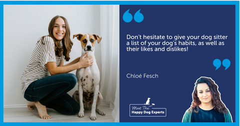 Smiling woman with her dog at home. 